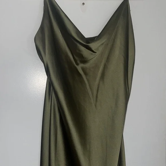 Princess Polly | Dresses | Princess Polly Green Midi Slip Stain Dress |  Poshmark